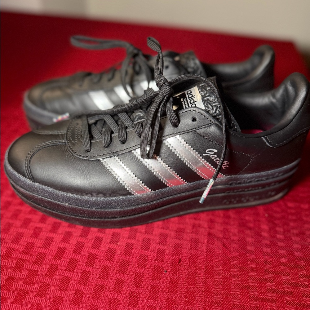 Adidas Black Platform Gazelle Sneakers